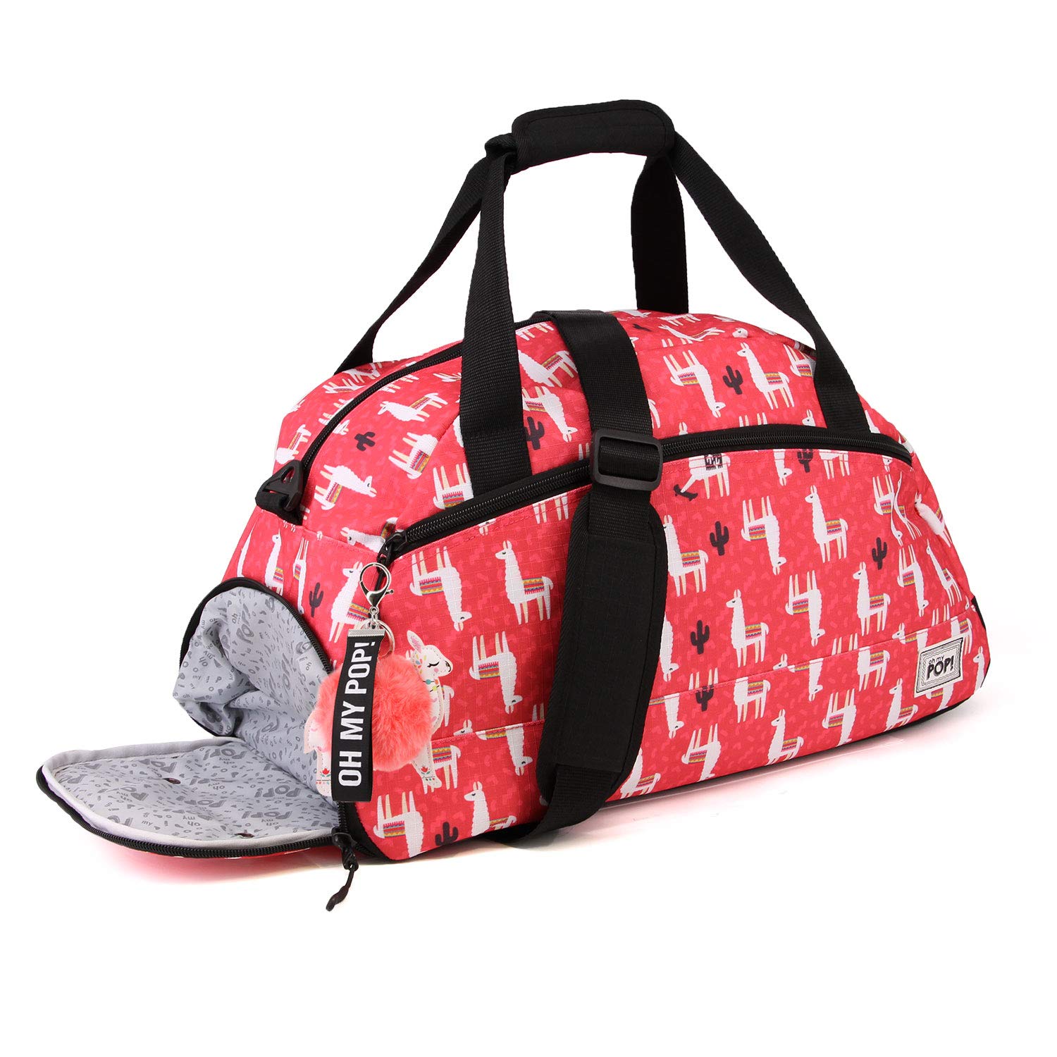 Oh My Pop! Cuzco-Uptown Sports Bag, Red, 24 x 51 x 28 cm, Capacity 33.5 L