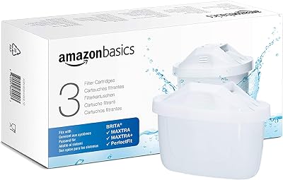 Pack de 3 cartouches filtrantes, compatibles avec toutes les carafes actuelles BRITA y compris les carafes Perfect Fit