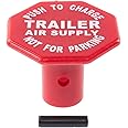DASH AIR BRAKE CONTROL KNOB WITH ROLL PIN - MV-3 MV3 - RED TRAILER