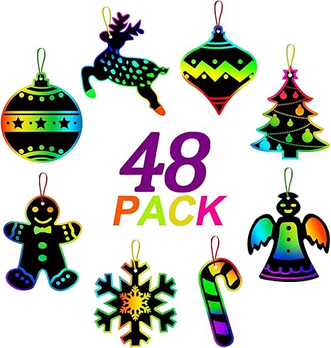 Download Oriental Cherry Christmas Crafts Magic Rainbow Scratch Art Kits Makes 48 Ornaments Xmas Tree Decoration Gift Tags Supplies For Kids Toddlers Ages 4 8 8 12 Birthday Party Paper Craft Amazon Canada PSD Mockup Templates