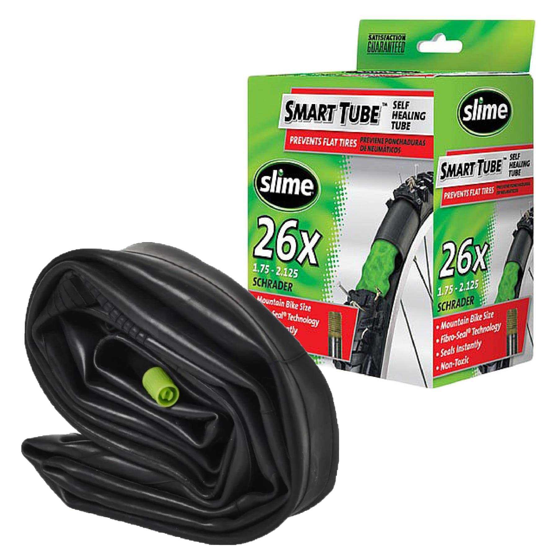 Slime Smart 26" Schrader Valve Mountain Bike Tube x 1, Green