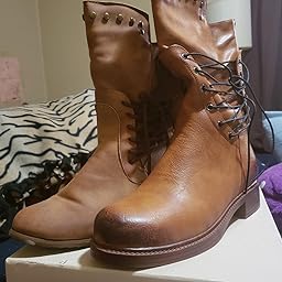 pop womens foster riding boots stacked heel buckle