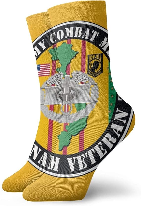 U.S. Army Combat Medical Vietnam Veteran Funny Socks For Men Women