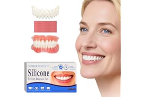 AIKAPLUS Veneers Teeth for Women, DIY Denture Kit, Do It Yourself False Teeth, Upper and Lower Matching Set, Fix Your Smile at Within Minutes, 1PCS