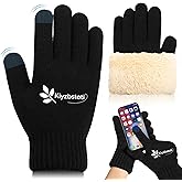 Kiyzbstoti Winter Gloves Women Men-Warm Fleece Touch Screen Gloves Non-slip Thermal Ski Gloves Mens for Cold Weather Running
