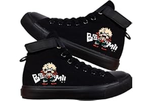 DHSPKN Mha Canvas Shoes Anime Deku Sneakers Izuku Todoroki Cosplay High-Top Shoes