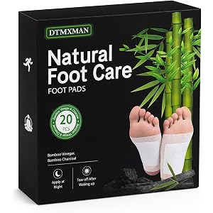 20 PCS Bamboo Foot Pads | Comfortable Overnight Application for Men & Women