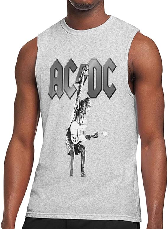 Amazon Co Jp タンクトップ メンズ トレーニング ノースリーブ 筋トレ Tシャツ Acdc 男性 ティーシャツ コットン インナーシャツ 肌着 クルーネック スポーツ 吸汗 速乾 袖なし トップス M 3xl 服 ファッション小物