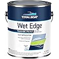 TotalBoat Wet Edge Marine Topside Paint for Boats, Fiberglass, and Wood (Blue-Glo White, Gallon), 1 Gallon (Pack of 1)