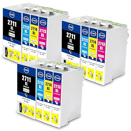 Jagute Ersatz für Epson 27 27XL Druckerpatronen für Epson Workforce WF-3620 WF-7720 WF-3640 WF-7715 WF-7710 WF-7620 WF-7610 W