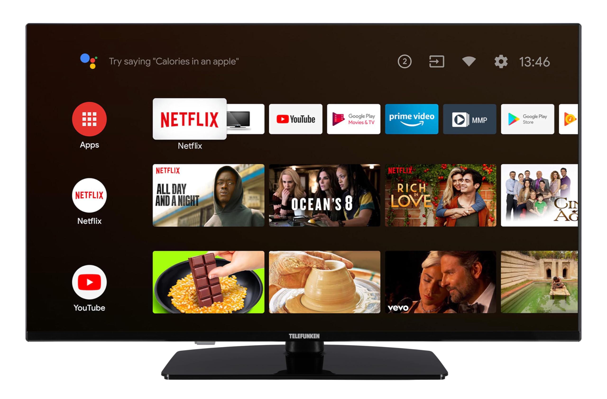 Mua Telefunken Android TV 40 Inch (Full HD Smart TV, HDR, Triple Tuner ...