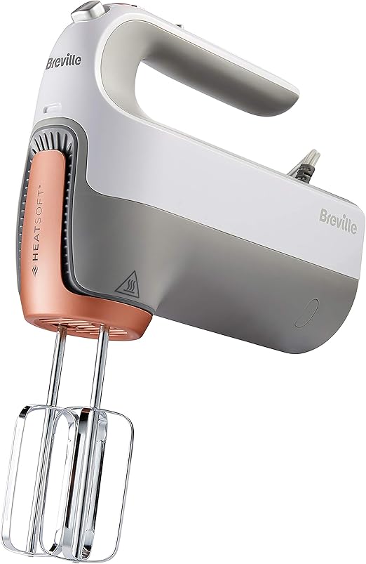 Breville VFM021 HeatSoft Hand Mixer with Whisk, Dough Hooks and Storage