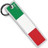 KEYTAILS Keychains, Premium Quality Key Tag for Auto, Motorcycle, Backpacks, Gift [Italy Flag]
