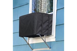 Demao AC Covers for Outside, Air Conditioner Cover for Outside Window AC Unit Cover, 600D Oxford Heavy Duty Waterproof Dustproof Window AC Cover(21Wx15.8Dx15H)