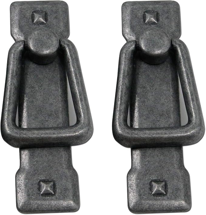 MTMTOOL 2Pack Ancient Silver Mission Style Ring Pull with