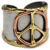 Anju Janya Mixed Metal Adjustable Cuff Ring for Women