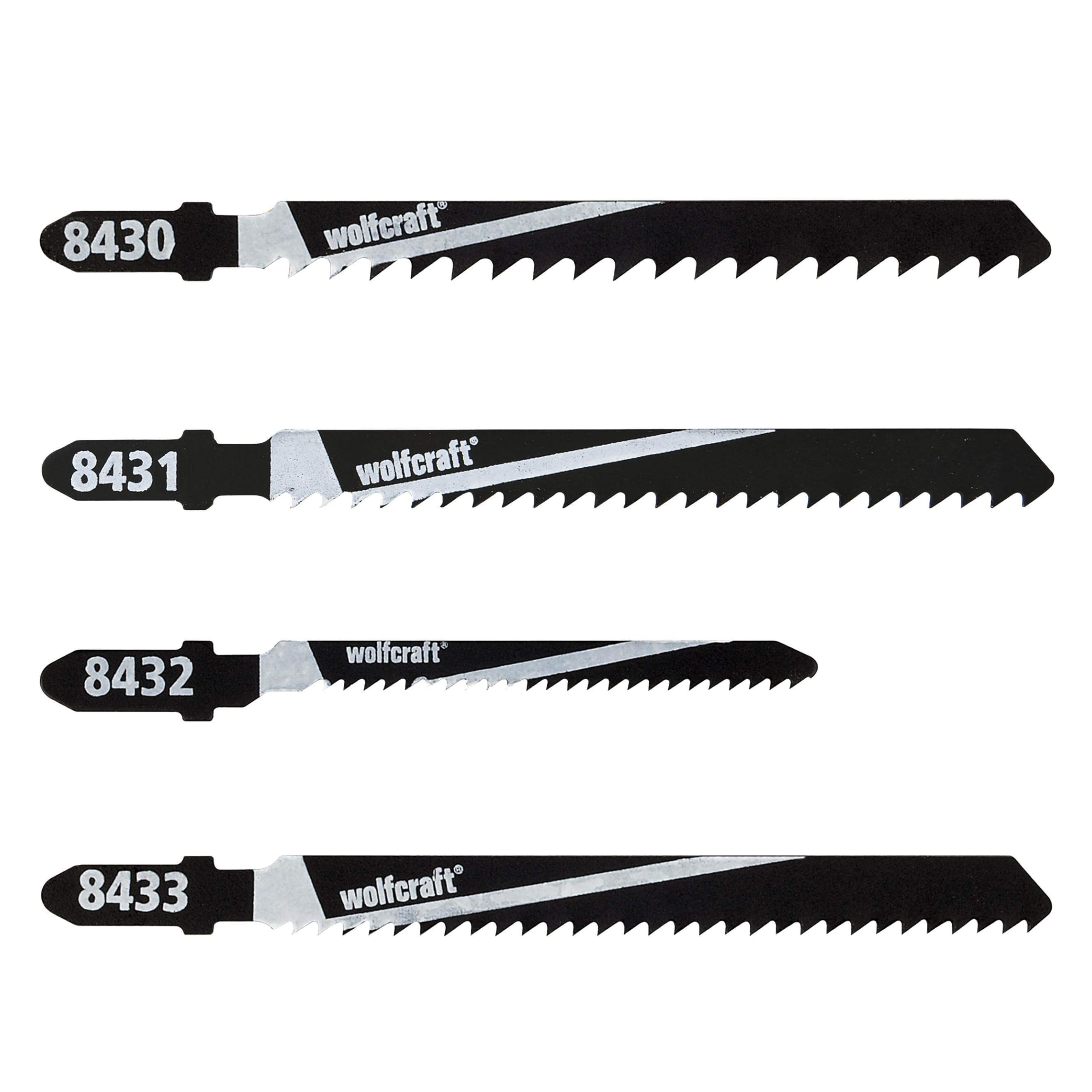 wolfcraft Jigsaw Blade Set 10 Pcs., T-Shank I 8430000