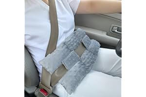 BNRendles Ostomy Seatbelt Pillow, Ostomy Driving Protector, Stoma Shiled Ileostomy Urostomy Riding Guard, No Squeezing, Ostomate Must Have Supplies, Minky Dot Gray