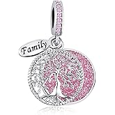 XHBYINFO Sparkling Tree of Life Family Charm Compatible with Pandora Charms Bracelets