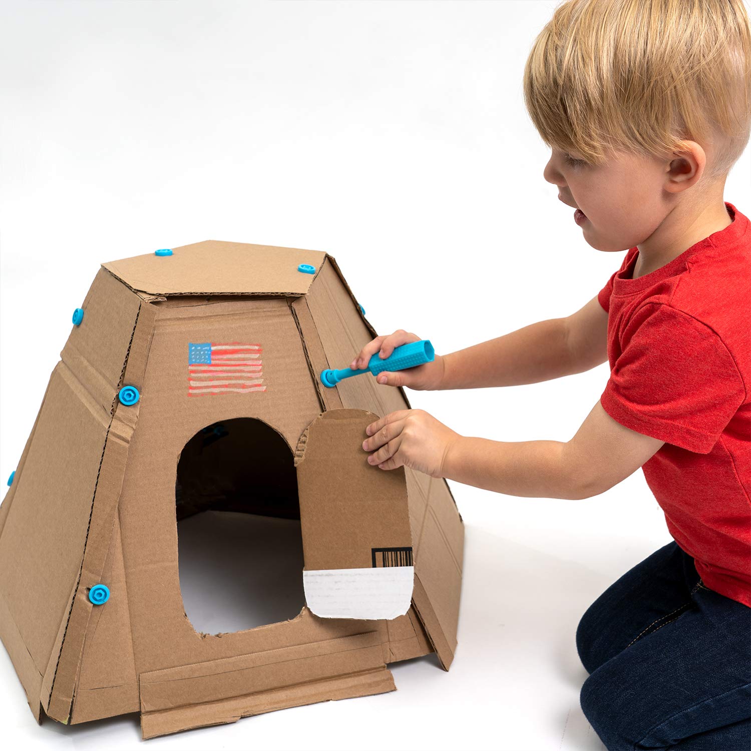 JumpOff Jo - Cardboard Construction Kit – 36 Screws, Screwdriver, Cardboard Saw – STEM, Montessori Toys Building Sets, Creative Craft Kits, Engineering Arts, Toys for Ages 6 and Older