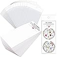 Potanro Car Coaster Packaging for Selling 100 PCS Sublimation Car Coasters Car Coaster Display Cards and Bag White Cards 6.8 x 2.9 Inch Self-Seal Bags Blanks Sublimation Blanks Bulk (White)