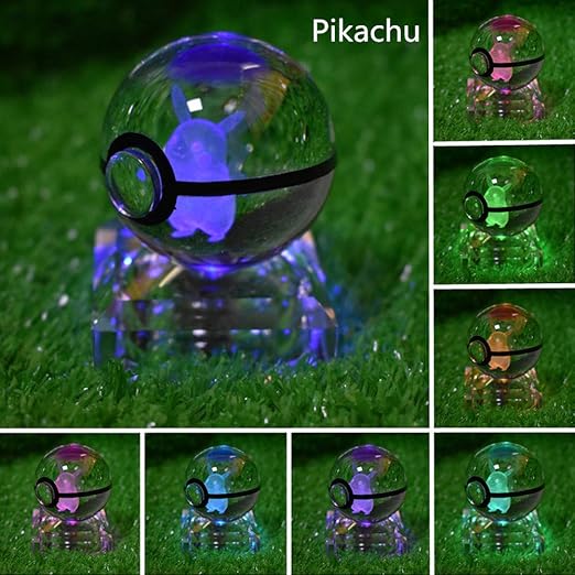 Amazon Co Jp 3dクリスタルledナイトライト ポケモン ピカチュウ 7色 グラデーションテーブルランプ 手動 レーザー彫刻 K9クリスタルガラスライト ハロウィンギフト クリスマスギフトに最適 5cm ピカチュウ Diy Tools Garden