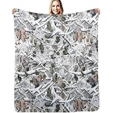 Camo Blanket,Hunting Camouflage Forest Throw Blanket,Soft Lightweight Cozy Fuzzy Fleece Flannel Blankets for Home Decor,Travel,Camping, (Forest Camo, 50 x 60 Inches)