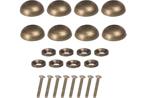 METANY 8PCS Decorative Caps Cover Nails Copper Mirror Screws Sign Holder Advertising Nails Cap Fasteners Hardware Vintage Bronzed for Mirrors,Tea Tables, Wardrobes, or Glass Furniture (15mm)