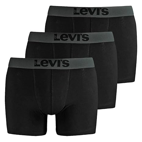 LEVIS Herren Boxershort Print Limited Black Edition 3er Pack