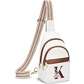 CLOUDWINGS Birthday Gifts for Women Mom Wife Crossbody Bags Sling Bag Fanny Packs with Initial Chest Bag | Initial