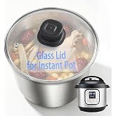 Lid for Instant Pot 6 QT &amp; 5QT, 9.4IN Glass Pot Cover for Instapot 6 Quart | Tempered Glass, Heat Resistant Handle, Reusable glass Lids for Bowl and Food Cover, Lid Replacement Accessory for Instant Pot