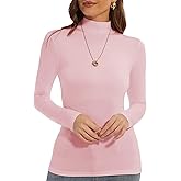 Zephyrine Womens Long Sleeve Mock Turtleneck Lightweight Shirts Slim Fitted Base Layer Undershirt