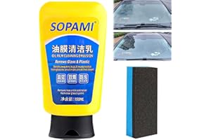 CIOEVANTIAL Sopami Oil Film Emulsion Glass Cleaner with Sponge,Sopami Car Coating Spray,Sopami Glass Cleaner,Oil Film Remover for Car Window,Car Quick Effect Coating Agent,Great for Home and Auto Cleaning(1pc)