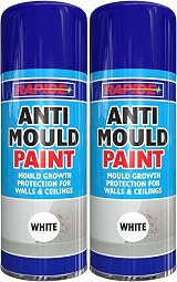 Q&H 400ML White Matt Anti Mould Paint Spray Wall Ceiling Fungus Algae Killer view 2