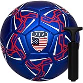 Western Star Soccer Ball USA - Official Match Grade Soccer Balls - Youth &amp; Adult - Attractive and Durable Design - World Cup