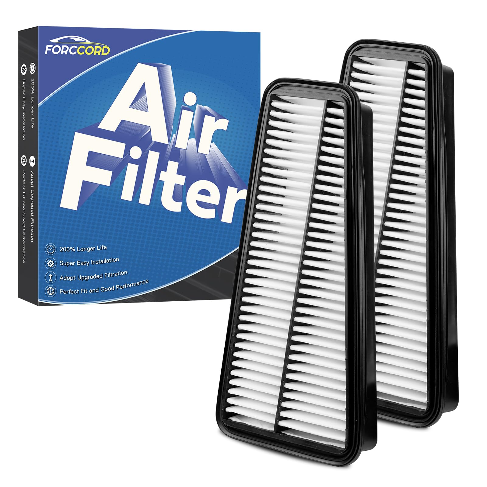 Photo 1 of Forccord 2-Pack Engine Air Filter Fits for Toyota 4Runner 2003-2009, FJ Cruiser 2007-2009, Tacoma 2005-2015, Tundra 2005-2011 Air Filter Replacement CA9683 Car Accessories