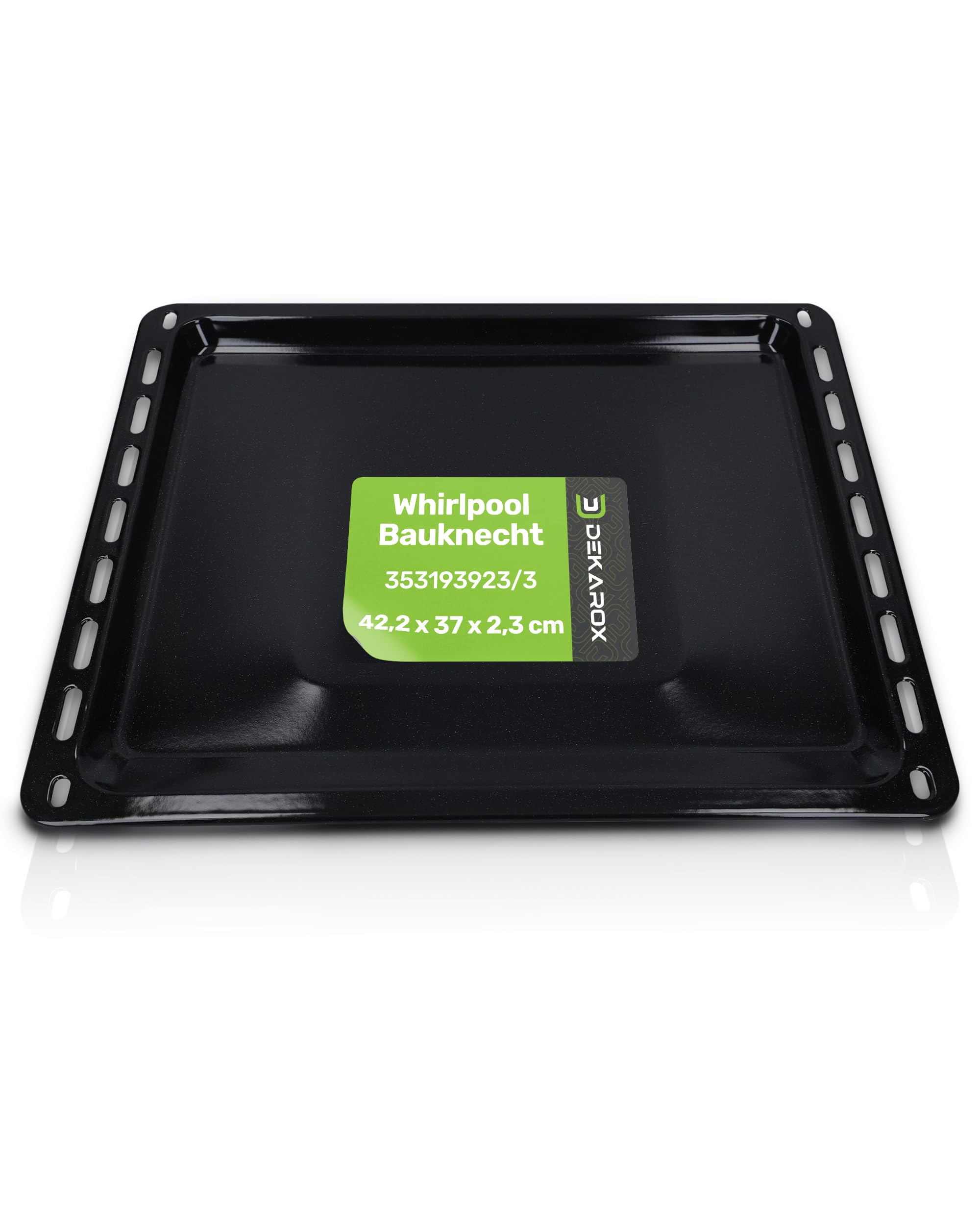 DEKAROX Baking Tray 422 x 370 x 23 mm Enamelled for AEG Electrolux Juno Zanussi Zanker 353193923/3 3531939233 for Oven Steamer Cooker