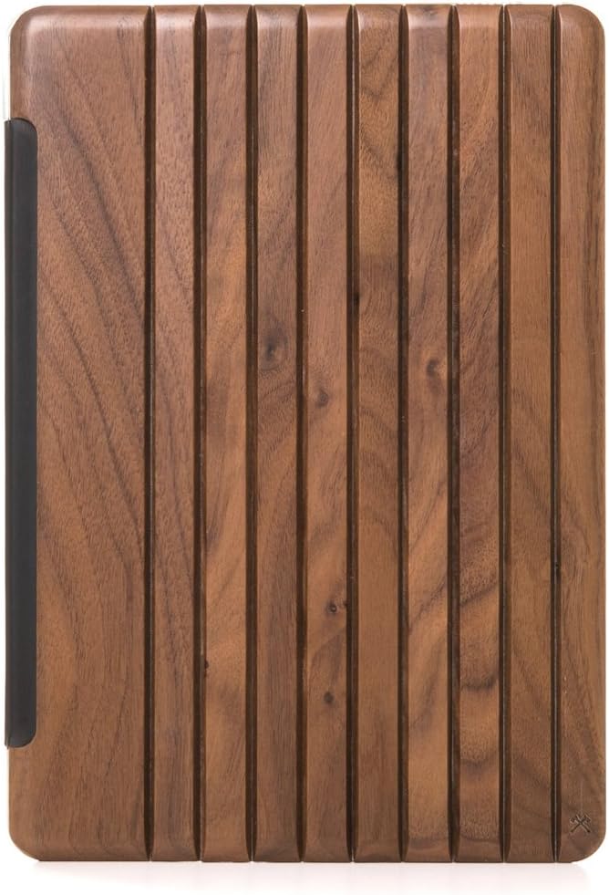 Woodcessories - Case compatible with iPad Pro 12.9 of real wood , EcoGuard (Walnut / Silver)