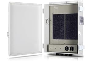 Namunanee Outdoor Electrical Junction Box with High Power Outlet, ABS Water Resistant Enclosure with Internal Mounting Panel & Hinged Cover (16"H* 12"L* 4"W)