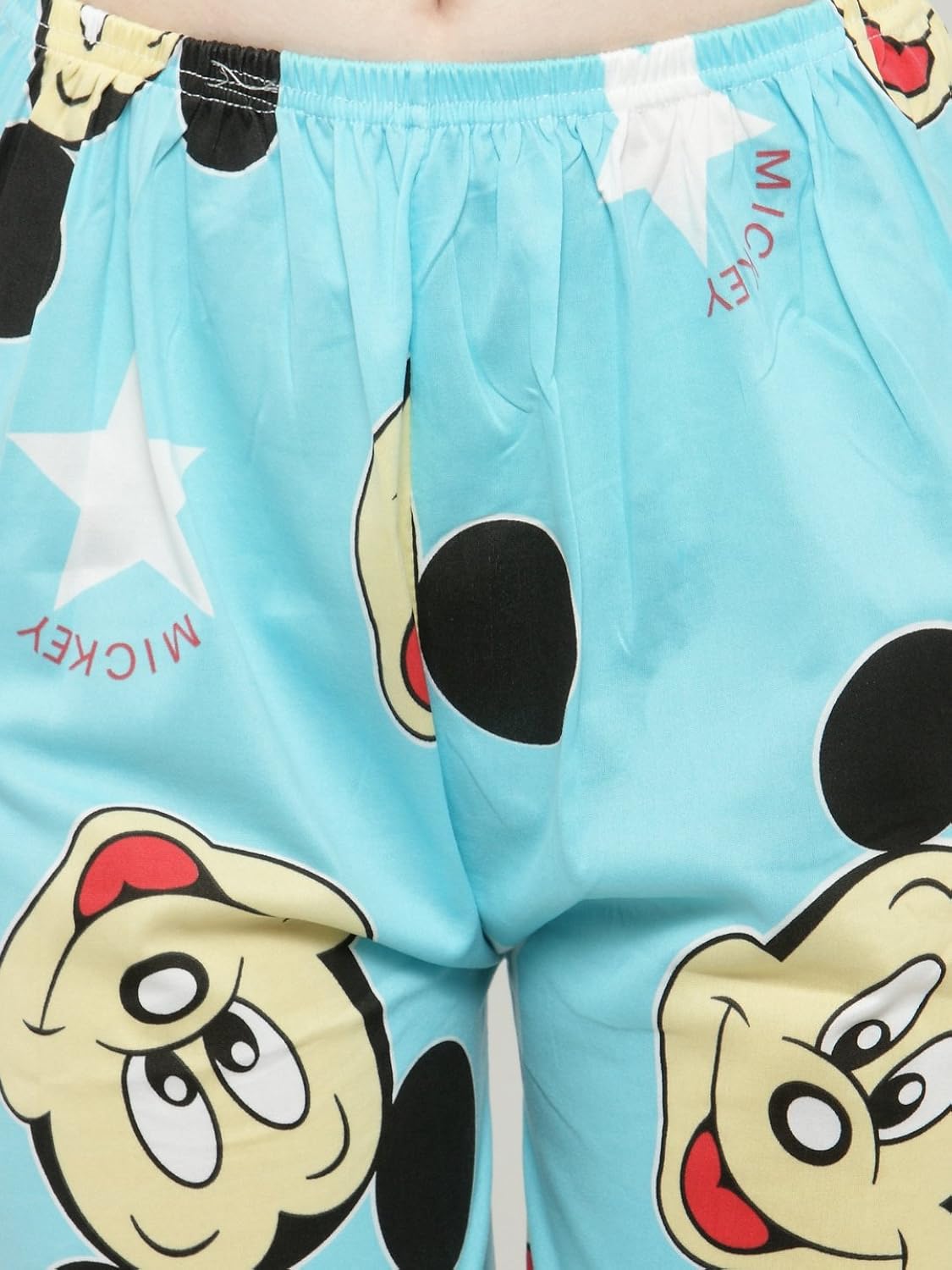 n-gal women blue black printed nightwear pajama loungewear set - nayn41-blue