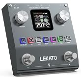 LEKATO Multi Effects Guitar Pedal, Electric Guitar Effects Pedal, Pocket Rechargeable Effects Processor with 6 Effects Modules, 80 Presets, 20 IRs, BT Audio, Headphone Output