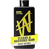 W by Jake Paul Men’s 2-in-1 Shampoo and Conditioner, Full Looking Hair, Deep Clean & Hydrating, Deep Woods Scent, 16 fl oz