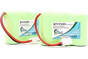 2 Pack Replacement for VTech BT-17333 Battery - Compatible with VTech Cordless Phone Battery (600mAh 3.6V NI-MH)
