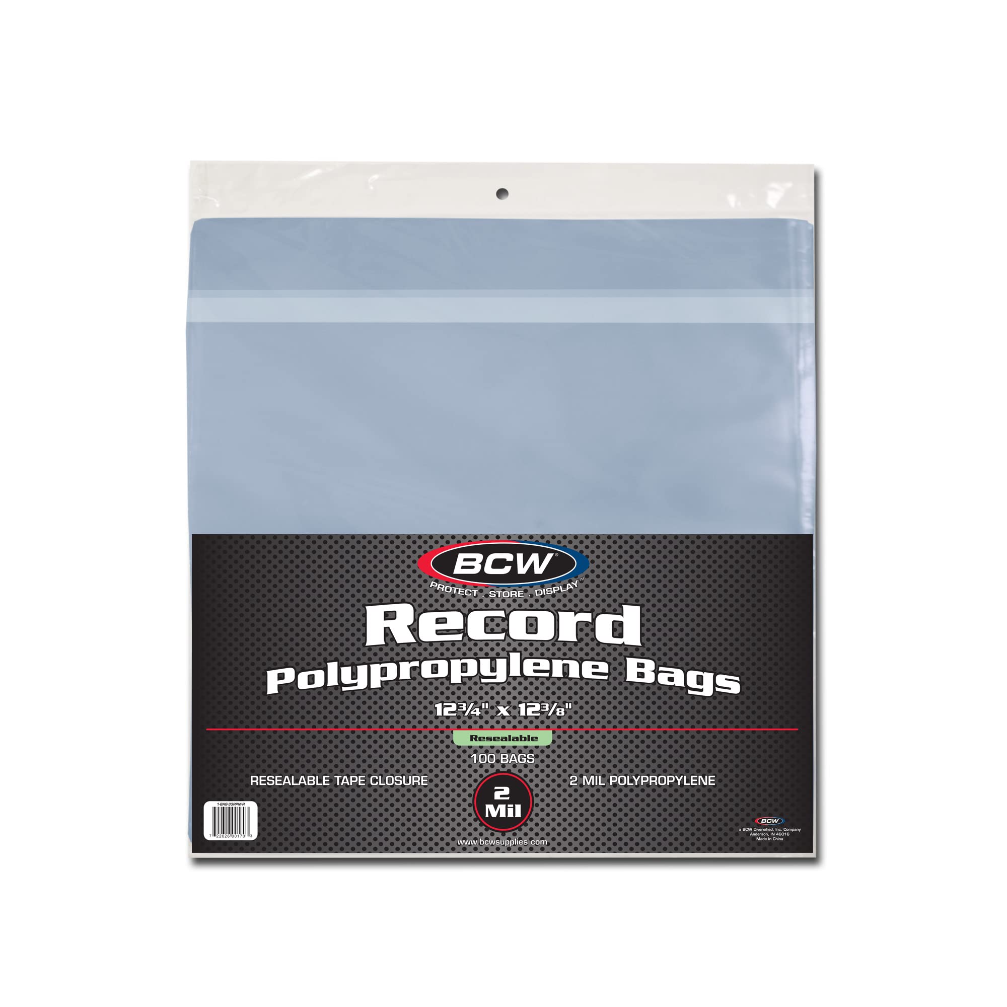 BCW NEW RESEALABLE 33 RPM RECORD BAGS