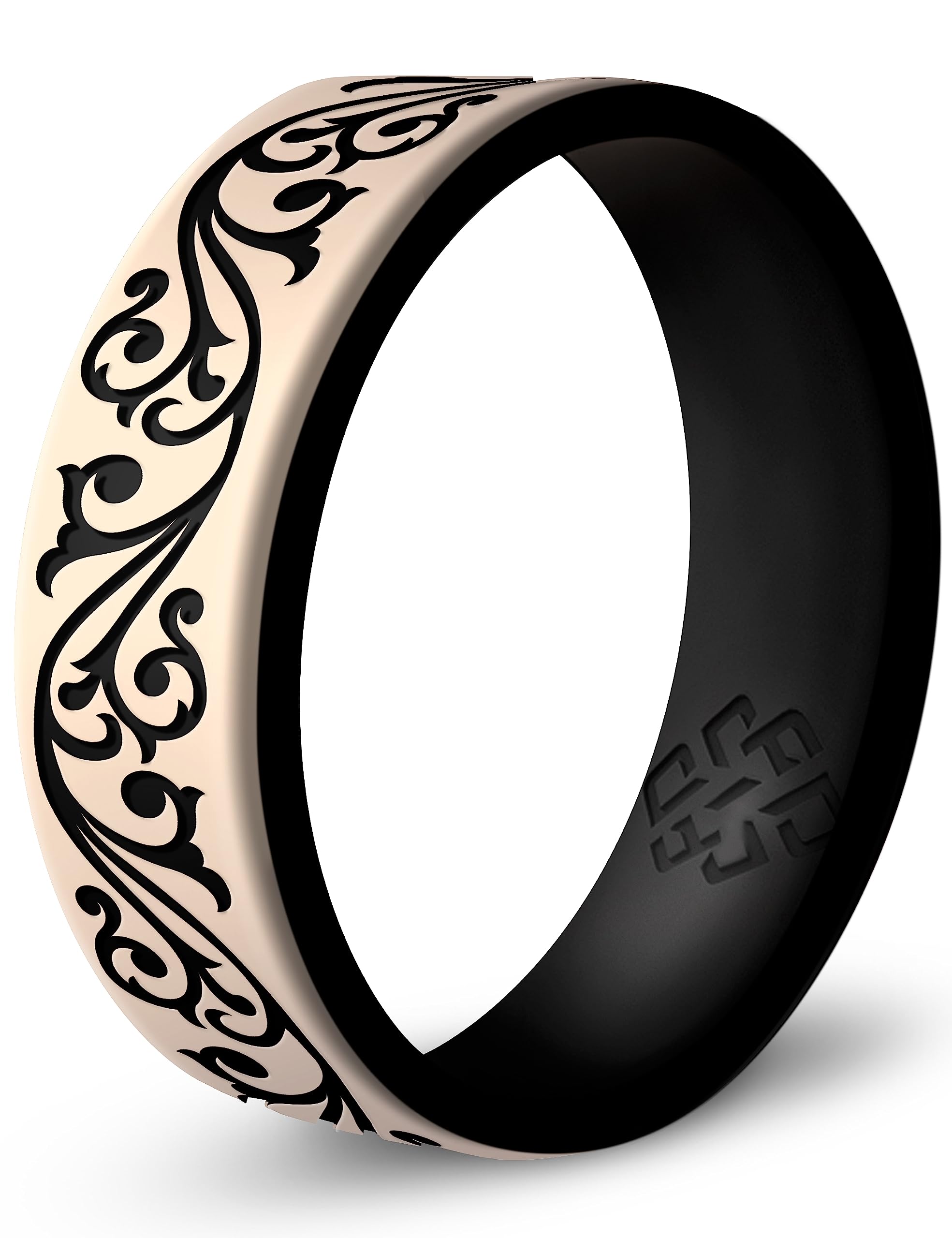 Knot Theory Silicone Ring in Champagne Gold