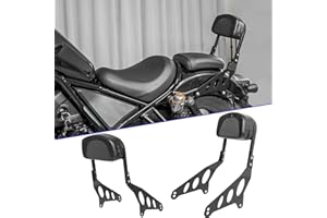 TAZGANTAX Motorcycle Detachable Driver Passenger Sissy Bar Upright Backrest for Rebel 1100 Rear Seat Leather Back Rest Compatible with Ho-nda Rebel CMX1100 CM1100 CMX CM 1100 2021 2022 2023 2024