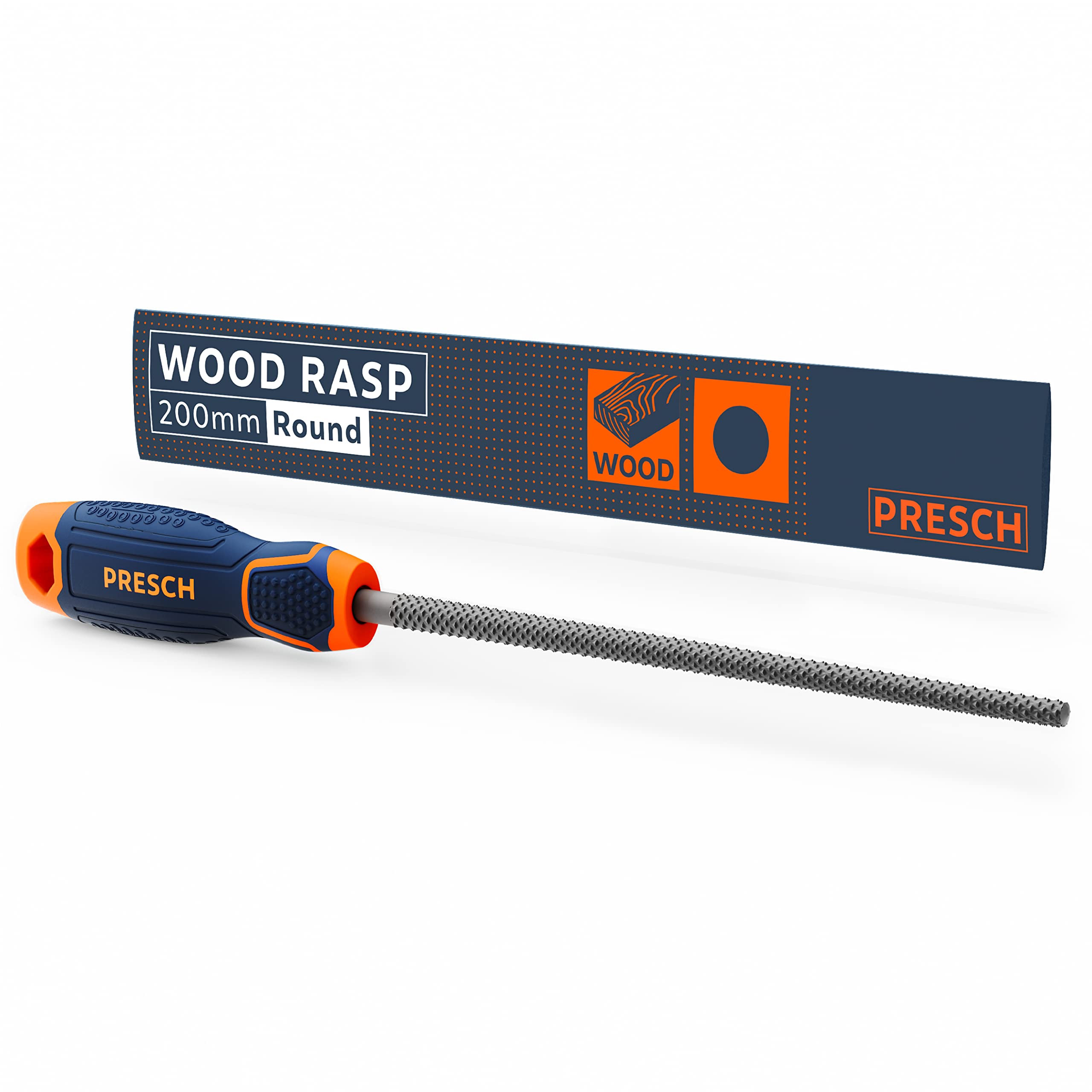 Presch Wood Rasp Round 200mm - Wood rasp for Processing Curves in Hardwood or softwood, Wood File — image 1