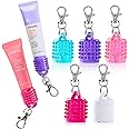 Keychain Cap Compatible with Summer Fridays 15g 0.50z and Glossier 15 ml 0.5 fl oz - Replacement Cap with Stopper, Lip Balm Holder for Lanyard or Bag, Lip Gloss Keychain for Women & Moms