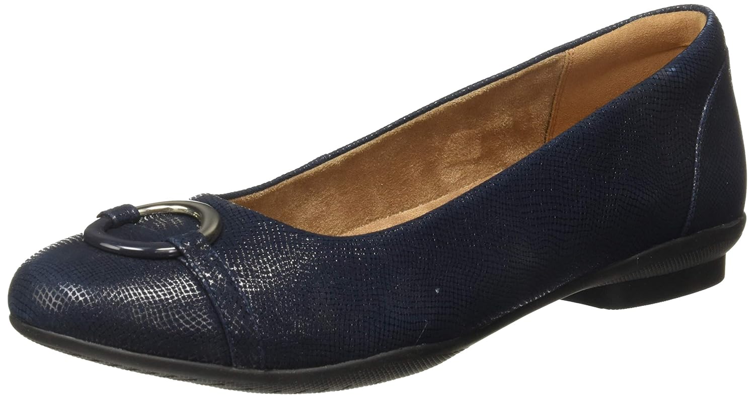 clarks navy ballet pumps