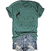 Magic Kingdom Castle Shirt Women Casual Vacation Holiday Short Sleeve Boho Clothes for Women Summer Fairy Cute Tops